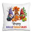 Halloween Thanksgiving Christmas Happy Hallothanksmas Gnomes V11 Pillow