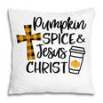Hello Fall Pumpkin Spice & Jesus Christ Fall Christian Gift Pillow