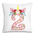 Kids 2 Year Old Gifts 2Nd Birthday Girls Unicorn Face Flower Pillow