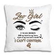 Leo Girl I Was Born With My Heart On My Sleeve Leopard Pillow