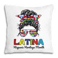 N Girl Women Messy Bun Latina Hispanic Heritage Month Pillow