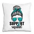 Support Squad For Women Ovarian Cancer Messy Bun Pillow