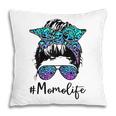 Womens Momo Life Leopard Tie Dye Messy Bun Mothers Day Women Pillow