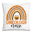 Womens Oncology Nursing Halloween Pumpkin Rainbow Oncology Nurse Pillow