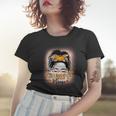 Funny Messy Bun One Thankful Mama Fall Autumn Thanksgiving  V2 Women T-shirt