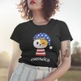 4Th Of July Cat Meowica Independence Day Patriot Usa Flag Women T-shirt Gifts for Her