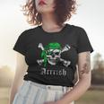 Arrrish Irish Pirate Skull Clover Tshirt Women T-shirt Gifts for Her