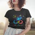 Autism Awareness Colorful Butterfly Women T-shirt Gifts for Her