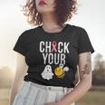 Check Your Boo Bees Breast Cancer Halloween Women T-shirt Gifts for Her