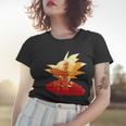 Dragon Fighter Silhouette Illustration Tshirt Women T-shirt Gifts for Her