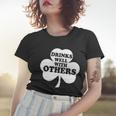 Drinks Well With Others Funny St Patricks Day Drinking Women T-shirt Gifts for Her