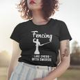 Fencing Chess Swords Funny Fencer Foil Fencing Gift Women T-shirt Gifts for Her