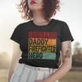 Firefighter Retro Vintage Husband Daddy Firefighter Fathers Day Dad Women T-shirt Gifts for Her