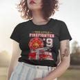 Firefighter This Little Firefighter Is 9 Years Old 9Th Birthday Kid Boy Women T-shirt Gifts for Her