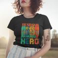 Firefighter Vintage Retro Husband Dad Firefighter Hero Matching Family V3 Women T-shirt Gifts for Her