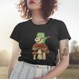 Frog Playing Banjo On Mushroom Cute Cottagecore Aesthetic Women T-shirt Gifts for Her