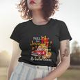 Funny Fall For Jesus He Never Leaves Autumn Christian Graphic Design Printed Casual Daily Basic Women T-shirt Gifts for Her