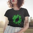 Funny Irish Shamrock Leaf Guinea Fowl Bird St Patricks Day Graphic Design Printed Casual Daily Basic Women T-shirt Gifts for Her