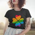 Gay Pride Flag Shamrock Lgbt St Patricks Day Parade Graphic Design Printed Casual Daily Basic Women T-shirt Gifts for Her