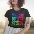 Gay Pride Straight Outta The Closet Tshirt Women T-shirt Gifts for Her