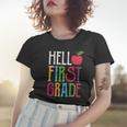 Hello 1St Grade Red Apple Back To School First Day Of School Women T-shirt Gifts for Her