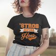 Houston Stros Before Hoes Baseball Script Tshirt Women T-shirt Gifts for Her
