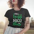 Im A Lucky Nicu Nurse St Patricks Day Graphic Design Printed Casual Daily Basic Women T-shirt Gifts for Her