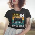Level 24 Unlocked Awesome 1998 24Th Birthday Man Video Game V2 Women T-shirt Gifts for Her