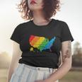 Lgbt United States Map Pride Month Women T-shirt Gifts for Her