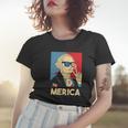 Merica George Washington 4Th Of July Usa Flag Funny American Gift Women T-shirt Gifts for Her
