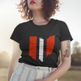 Ohio Cleveland Stripe Football V2 Women T-shirt Gifts for Her