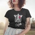Pregnant Skeleton Ribcage With Baby Costume Women T-shirt Gifts for Her