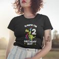 Rawr Im 2 Birthday Boy Dinosaur Trex Themed 2Nd Birthday Women T-shirt Gifts for Her