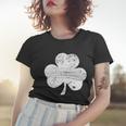 Retro Vintage Irish Distressed Shamrock St Patricks Day Women T-shirt Gifts for Her