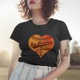 Retro Vintage San Francisco Baseball Heart Women T-shirt Gifts for Her