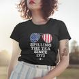 Spilling The Tea Since 1773 Funny 4Th Of July American Flag Women T-shirt Gifts for Her