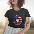 Sunflower American Flag 4Th Of July Independence Day Patriotic Women T-shirt Gifts for Her