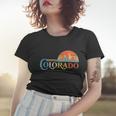 Vintage Colorado Retro Colors Sun Mountains Women T-shirt Gifts for Her