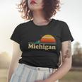 Vintage Retro Michigan Sunset Logo Tshirt V2 Women T-shirt Gifts for Her