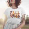 Fall Vibe Vintage Groovy Fall Season Retro Leopard Women T-shirt Gifts for Her