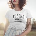 Fresno California Ca Vintage Sports Design Black Design Women T-shirt Gifts for Her