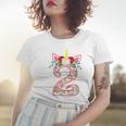 Kids 2 Year Old Gifts 2Nd Birthday Girls Unicorn Face Flower Women T-shirt Gifts for Her