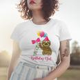 Kids 7 Year Old Cool Cute Sloth Balloons 7Th Birthday Girls Party Women T-shirt Gifts for Her
