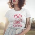 Scottie Scottish Terrier Just A Girl Who Loves Dog Flower Women T-shirt Gifts for Her