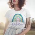 Seven Year Old Rainbow 7Th Birthday Gifts For Girls 7 Bday V3 Women T-shirt Gifts for Her