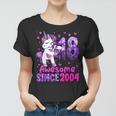 18 Years Old Unicorn Flossing 18Th Birthday Girl Unicorn Women T-shirt