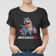 4Th July Tfunny Giftrex America Dinosaur Independence Day Patriot Usa Gift Women T-shirt