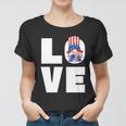 4Th Of July Gnome For Women Patriotic American Flag Heart Gift Women T-shirt