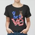 4Th Of July Patriotic Love German Shepherd American Flag Gift Women T-shirt