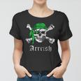 Arrrish Irish Pirate Skull Clover Tshirt Women T-shirt